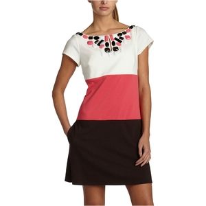 Jessica simpson color block pink black dress small